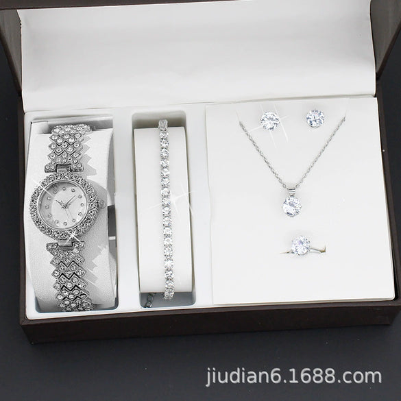 Women's Fashion Quartz Watch With Alloy Case Imitation Leather Strap And Stainless Steel Clasp Round Dial
