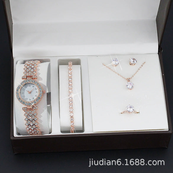 Women's Fashion Quartz Watch With Alloy Case Imitation Leather Strap And Stainless Steel Clasp Round Dial