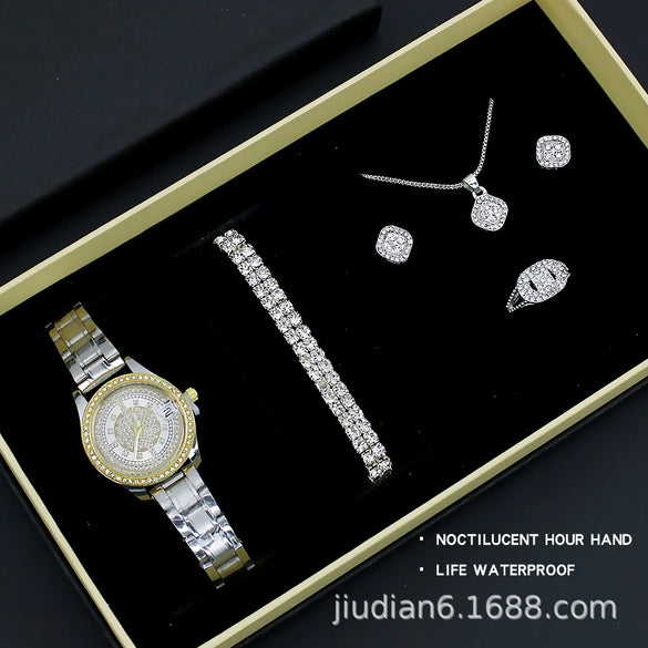 Women's Fashion Quartz Watch With Alloy Case Imitation Leather Strap And Stainless Steel Clasp Round Dial