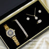 Women's Fashion Quartz Watch With Alloy Case Imitation Leather Strap And Stainless Steel Clasp Round Dial