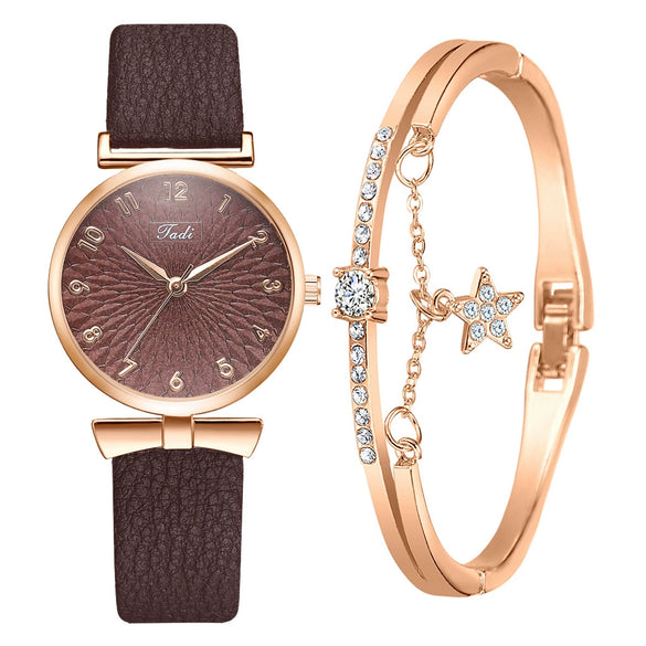 Women's Fashion Quartz Watch With Round Dial Alloy Case Textile Strap And Ordinary Glass Mirror