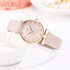 Women's Fashion Quartz Watch With Round Dial Alloy Case Textile Strap And Ordinary Glass Mirror