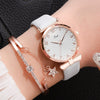 Women's Fashion Quartz Watch With Round Dial Alloy Case Textile Strap And Ordinary Glass Mirror