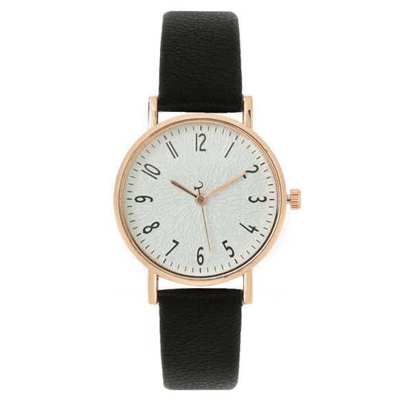 Women's Fashion Quartz Watch With Round Dial Stainless Steel Strap Alloy Case