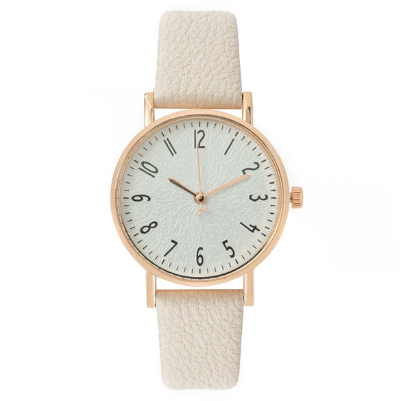 Women's Fashion Quartz Watch With Round Dial Stainless Steel Strap Alloy Case
