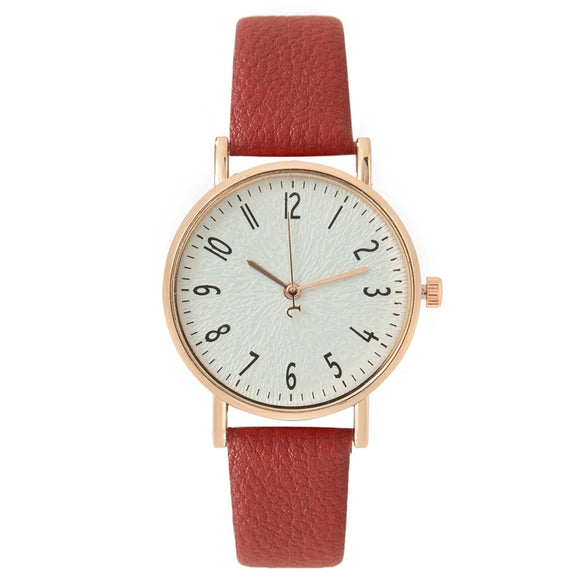 Women's Fashion Quartz Watch With Round Dial Stainless Steel Strap Alloy Case