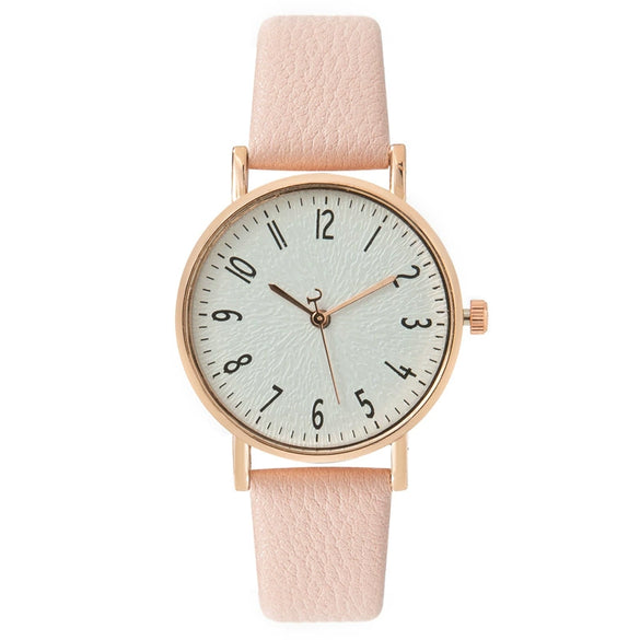 Women's Fashion Quartz Watch With Round Dial Stainless Steel Strap Alloy Case