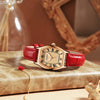 Women's Fashion Quartz Watch With Small Square And Barrel Shaped Dial Metal Case Imitation Leather Strap Mineral Strengthened Glass Mirror Stainless Steel Clasp