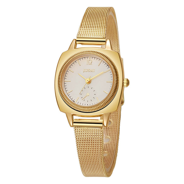 Women's Fashion Retro Alloy Belt Round Dial Quartz Watch