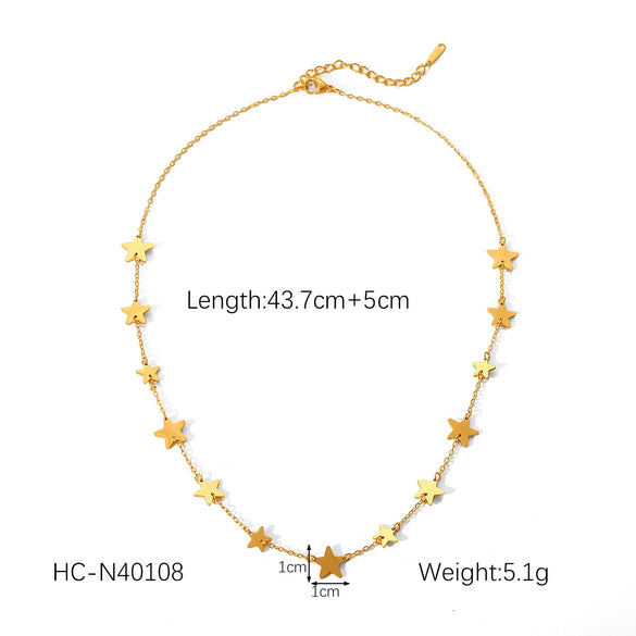 Women's Fashion Retro Stainless Steel Geometric Sun Pendant Necklace With Electroplating Treatment