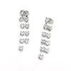 Women's Fashion Rhinestone Tassel Jewelry Set Simple Elegant Geometric Necklace And Earrings With Water Wave Chain