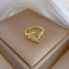 Women's Fashion Ring Brass Material With Crown Pattern And Real Gold Electroplating