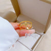 Women's Fashion Ring Brass Real Gold Plating Microinlaid The Crown Style