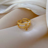 Women's Fashion Ring Brass Real Gold Plating Microinlaid The Crown Style