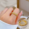 Women's Fashion Ring Brass Real Gold Plating Microinlay Thorn Crown Design
