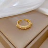 Women's Fashion Ring Brass Real Gold Plating Microinlay Thorn Crown Design