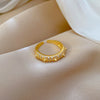 Women's Fashion Ring Brass Real Gold Plating Microinlay Thorn Crown Design
