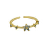 Women's Fashion Ring Copper Zirconium December Birthstone Flower Shape Electroplating