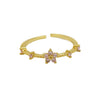 Women's Fashion Ring Copper Zirconium December Birthstone Flower Shape Electroplating