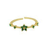 Women's Fashion Ring Copper Zirconium December Birthstone Flower Shape Electroplating