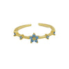 Women's Fashion Ring Copper Zirconium December Birthstone Flower Shape Electroplating