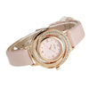 Women's Fashion Round Dial Alloy Case Imitation Leather Strap Stainless Steel Buckle Watch