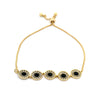 Women's Fashion Round Geometric Diamondencrusted Bracelet Copper Zinc Alloy Goldplated Jewelry