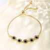 Women's Fashion Round Geometric Diamondencrusted Bracelet Copper Zinc Alloy Goldplated Jewelry