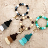 Women's Fashion Silicone Tassel Bracelet Keychain