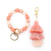 Women's Fashion Silicone Tassel Bracelet Keychain