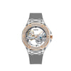 Women's Fashion Simple Alloy Case Mineral Reinforced Glass Mirror Silicone Strap Round Dial Mechanical Watch With Rhinestones And Waterproof Function
