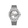 Women's Fashion Simple Alloy Case Mineral Reinforced Glass Mirror Silicone Strap Round Dial Mechanical Watch With Rhinestones And Waterproof Function