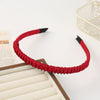 Women's Fashion Simple Alloy Electroplated Solid Color Toothed Nonslip Headband Hair Accessory