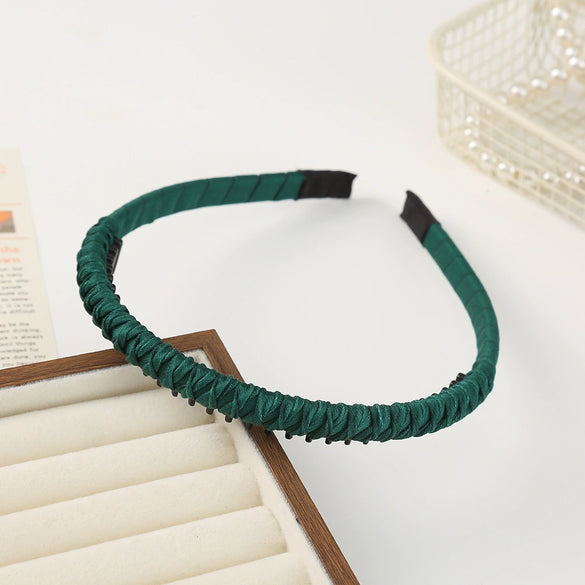 Women's Fashion Simple Alloy Electroplated Solid Color Toothed Nonslip Headband Hair Accessory