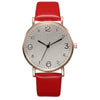Women's Fashion Simple Belt Quartz Watch With Imitation Leather Strap Alloy Case And Round Dial