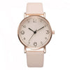 Women's Fashion Simple Belt Quartz Watch With Imitation Leather Strap Alloy Case And Round Dial