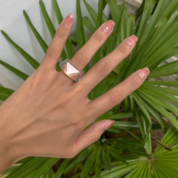Women's Fashion Simple Geometric Plastic And Resin Ring And Bracelet