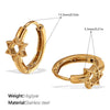 Women's Fashion Simple Geometric Round 316L Stainless Steel Vacuum Electroplated Earrings