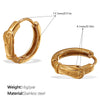 Women's Fashion Simple Geometric Round 316L Stainless Steel Vacuum Electroplated Earrings