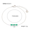 Women's Fashion Simple Geometric Stainless Steel And 18K Electroplated Water Drop Zircon Bracelet