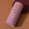 Women's Fashion Simple Geometric Stainless Steel And 18K Electroplated Water Drop Zircon Bracelet