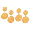 Women's Fashion Simple Highgrade 316L Stainless Steel Goldplated Geometric Round Earrings Jewelry