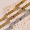 Women's Fashion Simple Irregular Zircon 316L Stainless Steel And 316L Stainless Steel Necklace And Bracelet With Electroplating