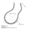 Women's Fashion Simple Irregular Zircon 316L Stainless Steel And 316L Stainless Steel Necklace And Bracelet With Electroplating