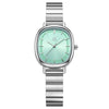 Women's Fashion Simple Light Luxury Alloy And Stainless Steel Quartz Watch With Oval Dial Waterproof