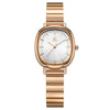 Women's Fashion Simple Light Luxury Alloy And Stainless Steel Quartz Watch With Oval Dial Waterproof
