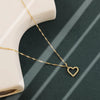 Women's Fashion Simple Light Luxury Temperament Love Double Layer Clavicle Necklace Copper Material Heart Pattern Electroplating Treatment
