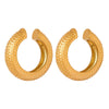 Women's Fashion Simple 316L Stainless Steel Goldplated Ushaped Geometric Ear Clip Earrings Jewelry