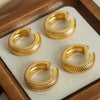 Women's Fashion Simple 316L Stainless Steel Goldplated Ushaped Geometric Ear Clip Earrings Jewelry