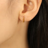 Women's Fashion Simple Ushaped Metal Fishhook Design 316L Stainless Steel Electroplated Earrings